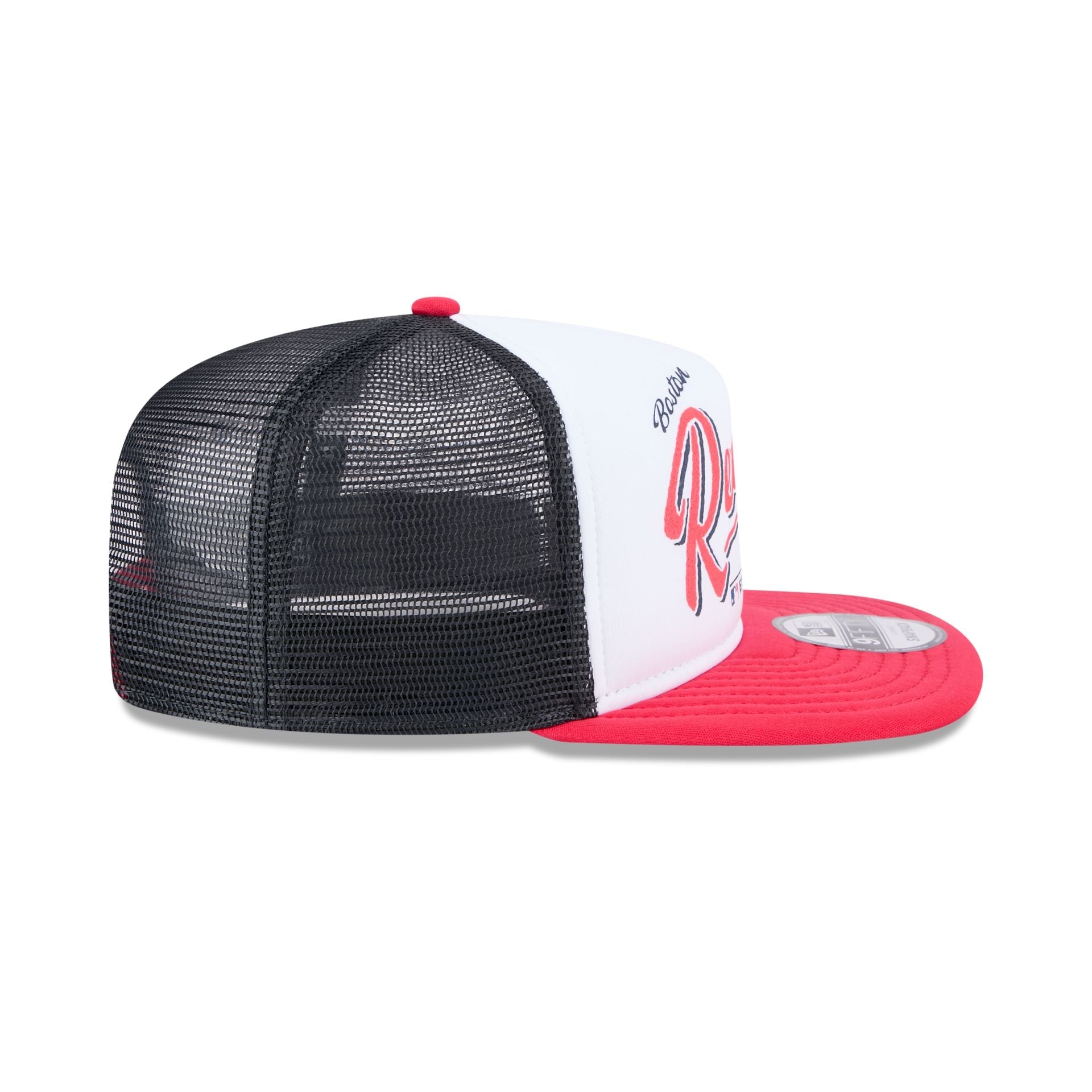 Boston Red Sox Retro Script 9FIFTY A-Frame Trucker Hat