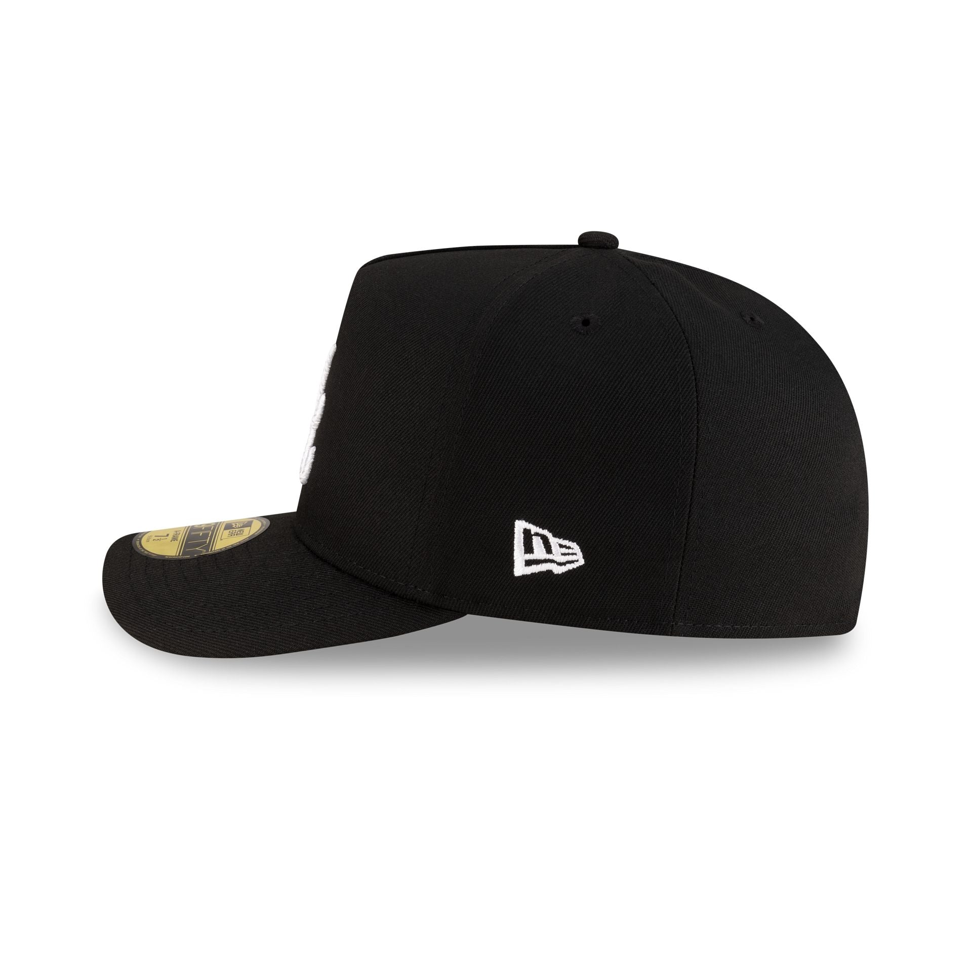 Atlanta Braves Black Script Safety Pin 59FIFTY A-Frame Fitted Hat