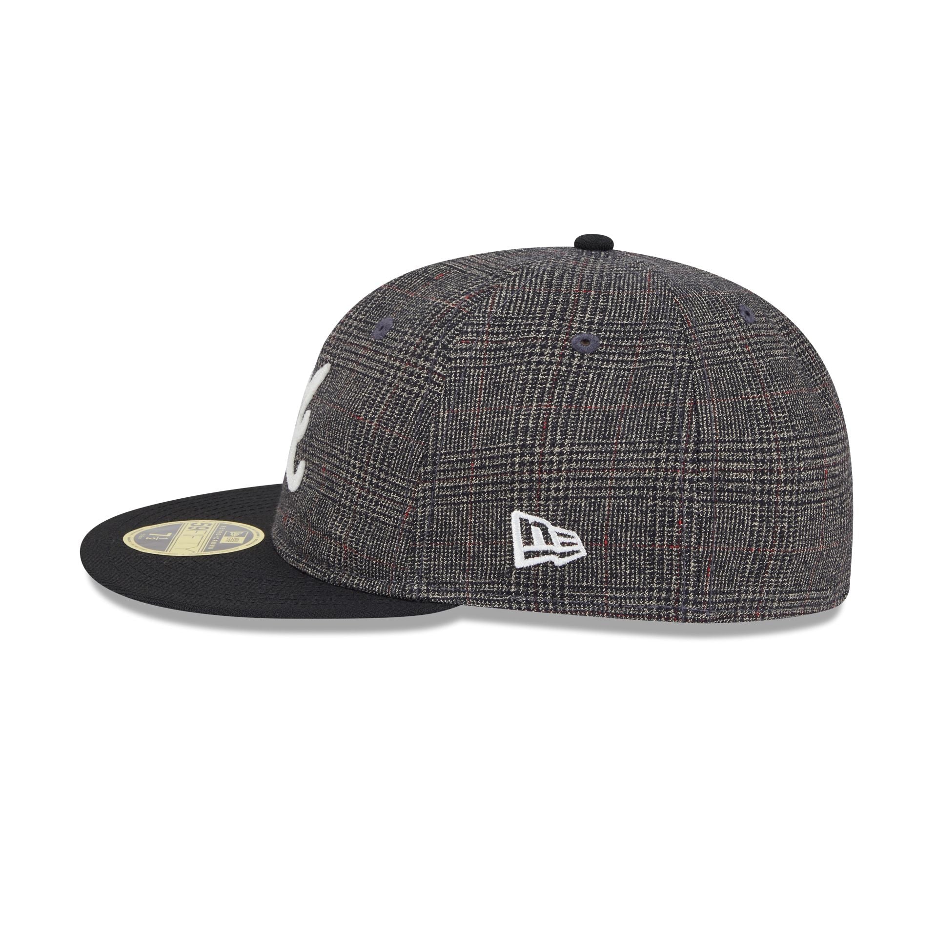 Atlanta Braves Plaid Retro Crown 59FIFTY Fitted Hat