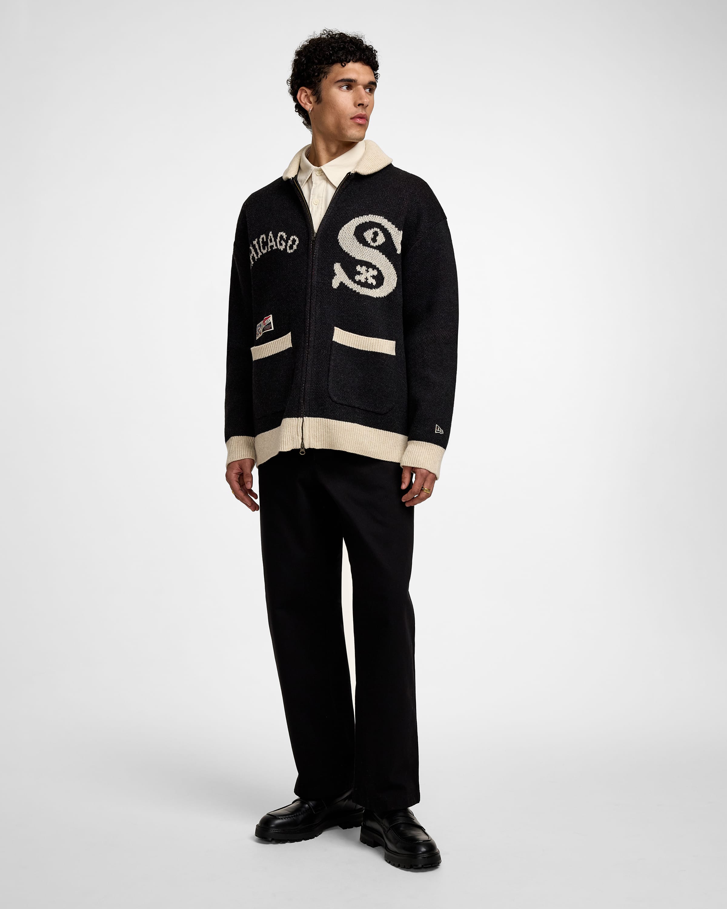 Boston Red Sox Field of Rye Cowichan Cardigan