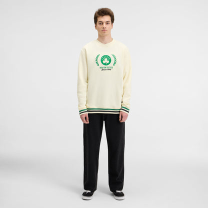 Atlanta Braves Throwback Chrome White Crewneck