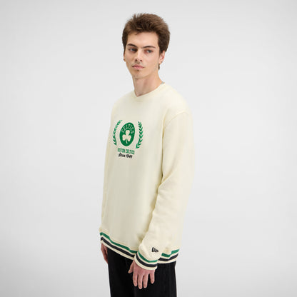 Atlanta Braves Throwback Chrome White Crewneck