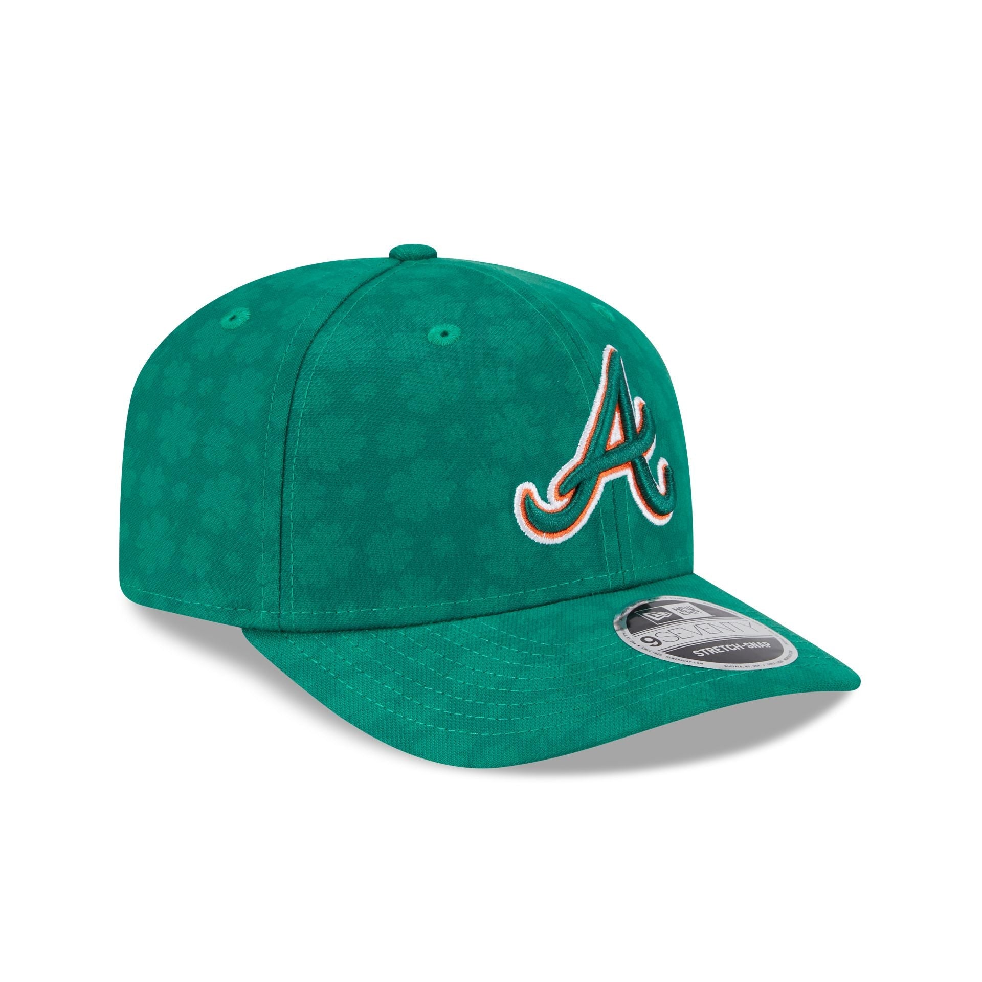 Atlanta Braves St. Patrick's Day 2025 9SEVENTY Stretch-Snap Hat