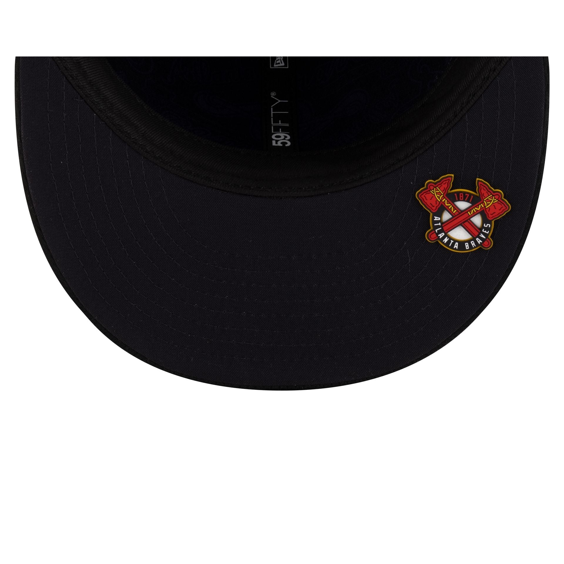 Atlanta Braves 2025 Clubhouse Black 59FIFTY Fitted Hat
