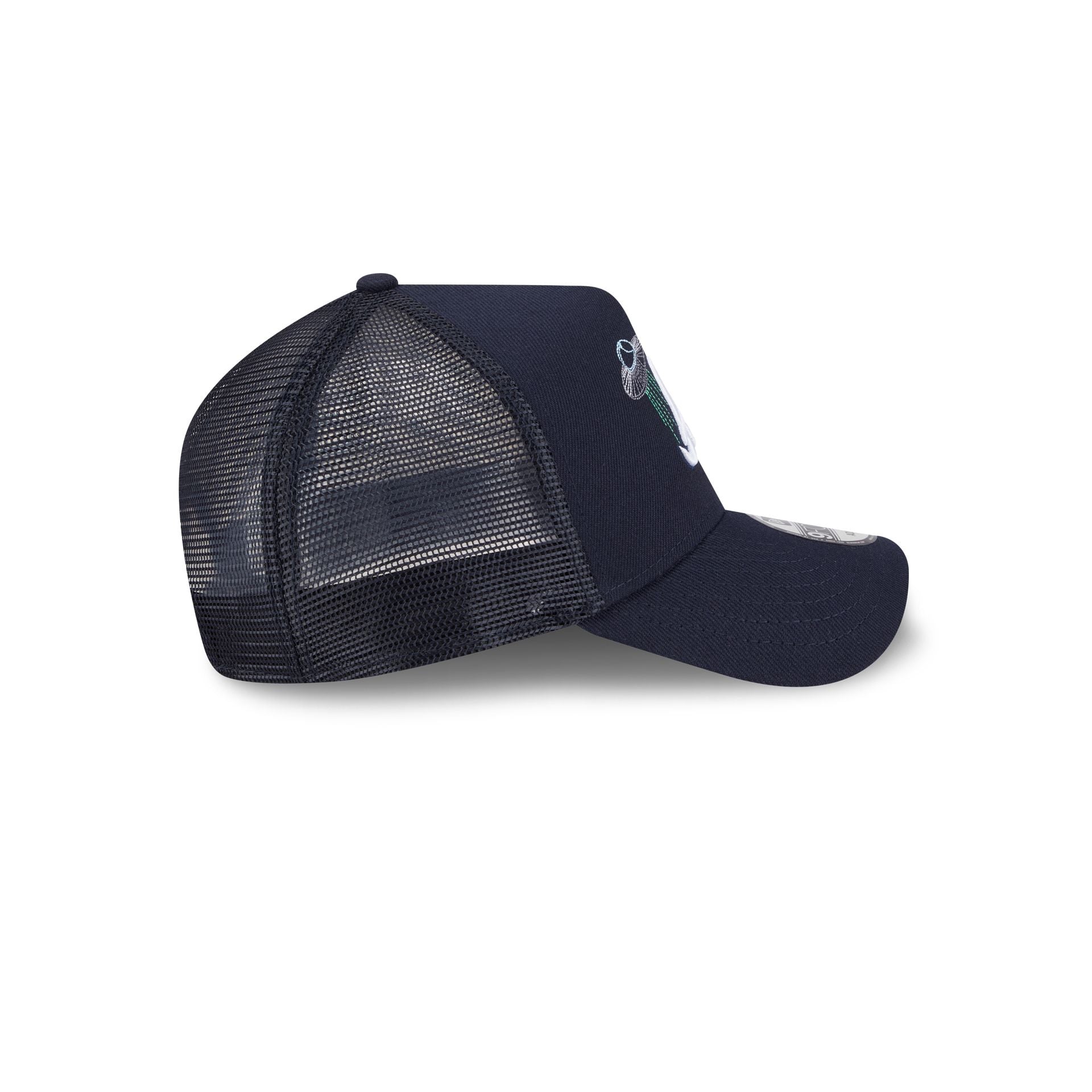 Atlanta Braves State Stitch 9FORTY A-Frame Trucker Hat