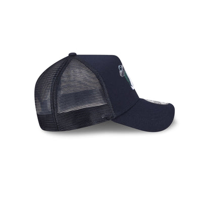 Atlanta Braves State Stitch 9FORTY A-Frame Trucker Hat