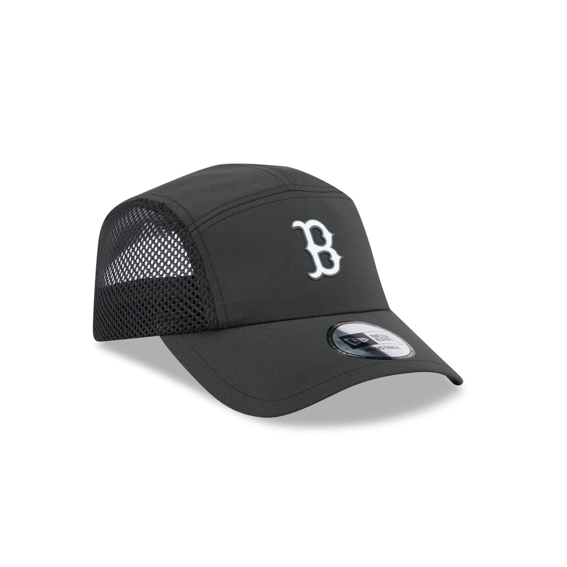 Boston Red Sox Black Poly Runner Adjustable Hat