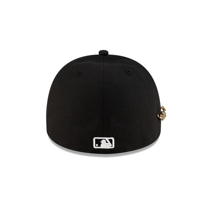 Boston Red Sox Black Script Safety Pin 59FIFTY A-Frame Fitted Hat