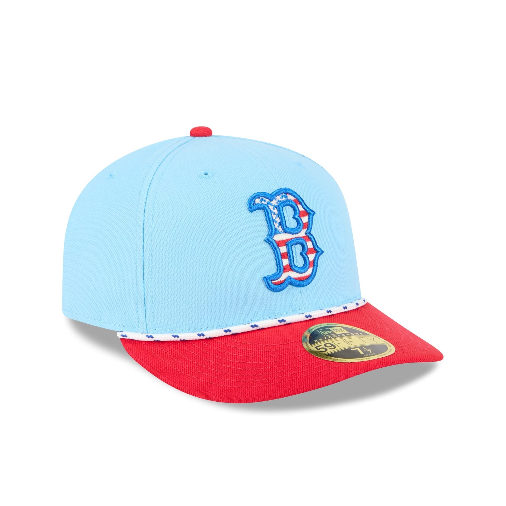 Boston Red Sox Independence Day 2025 Low Profile 59FIFTY Fitted Hat