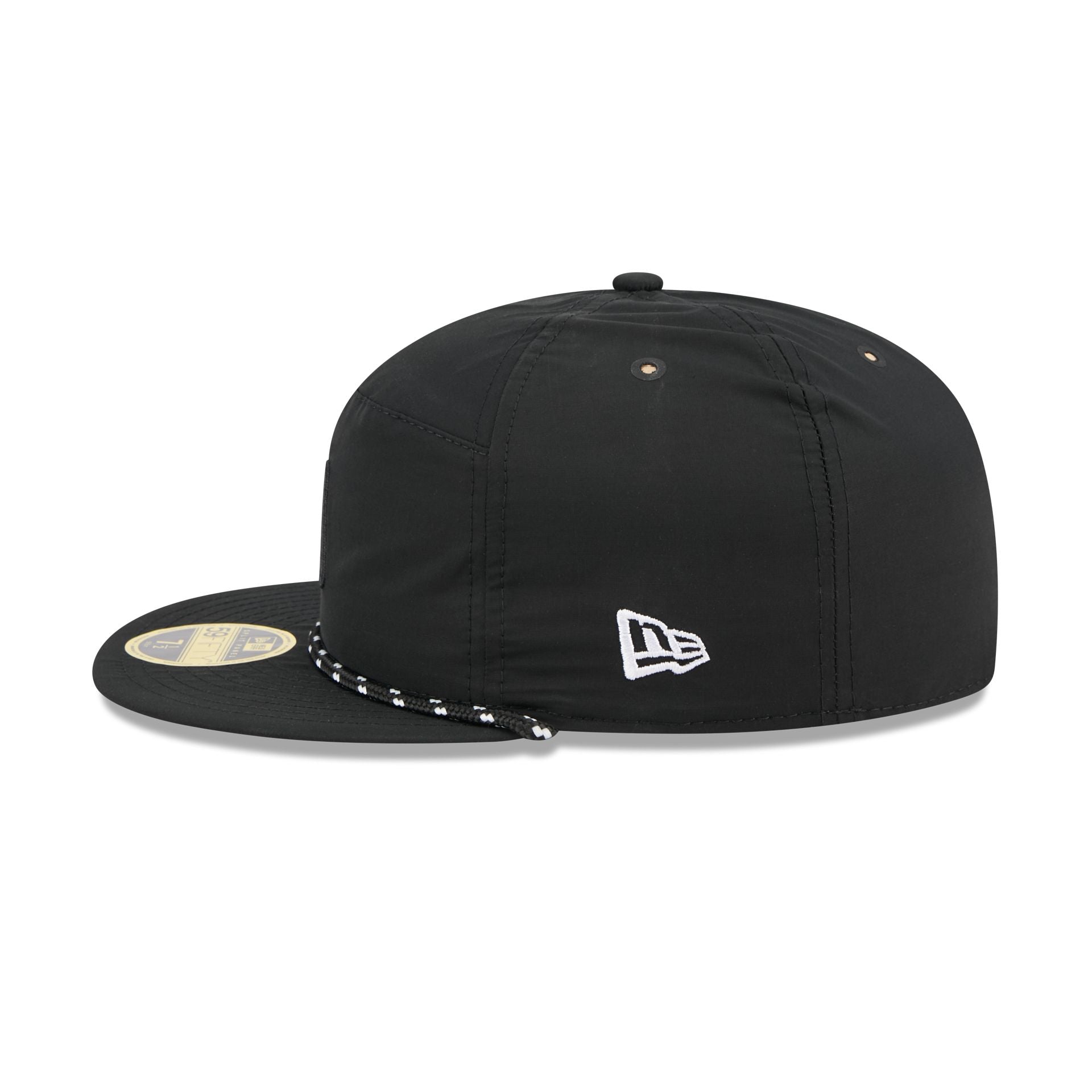 Boston Red Sox Black Poly Rope Split Panel 59FIFTY Fitted Hat