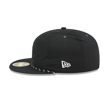Boston Red Sox Black Poly Rope Split Panel 59FIFTY Fitted Hat
