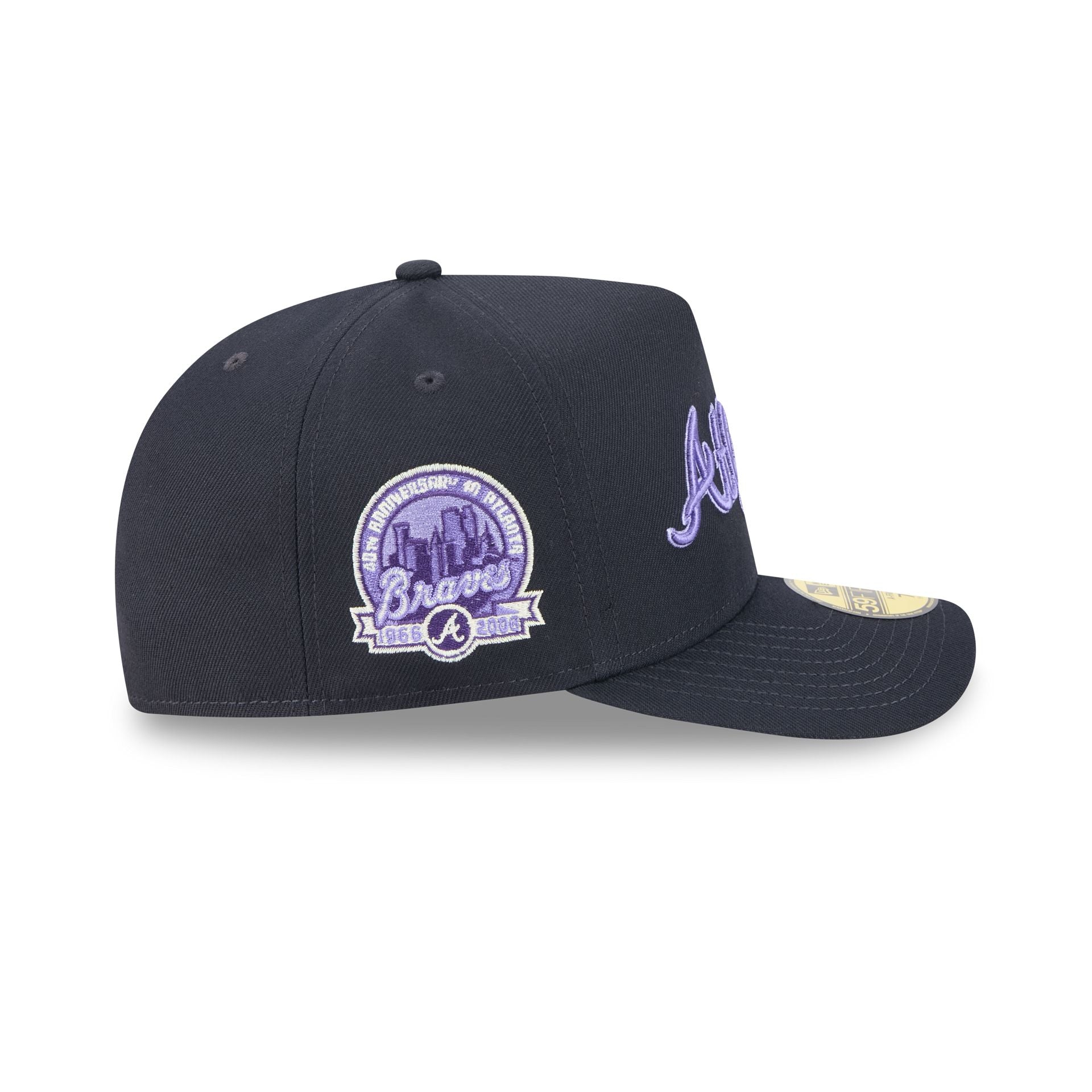 Atlanta Braves Navy Lavender 59FIFTY A-Frame Fitted Hat