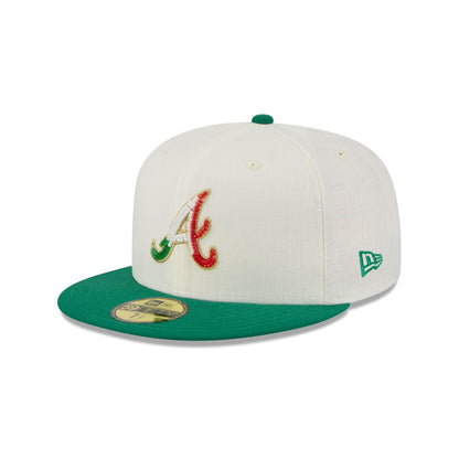 Atlanta Braves Beaded Linen 59FIFTY Fitted Hat