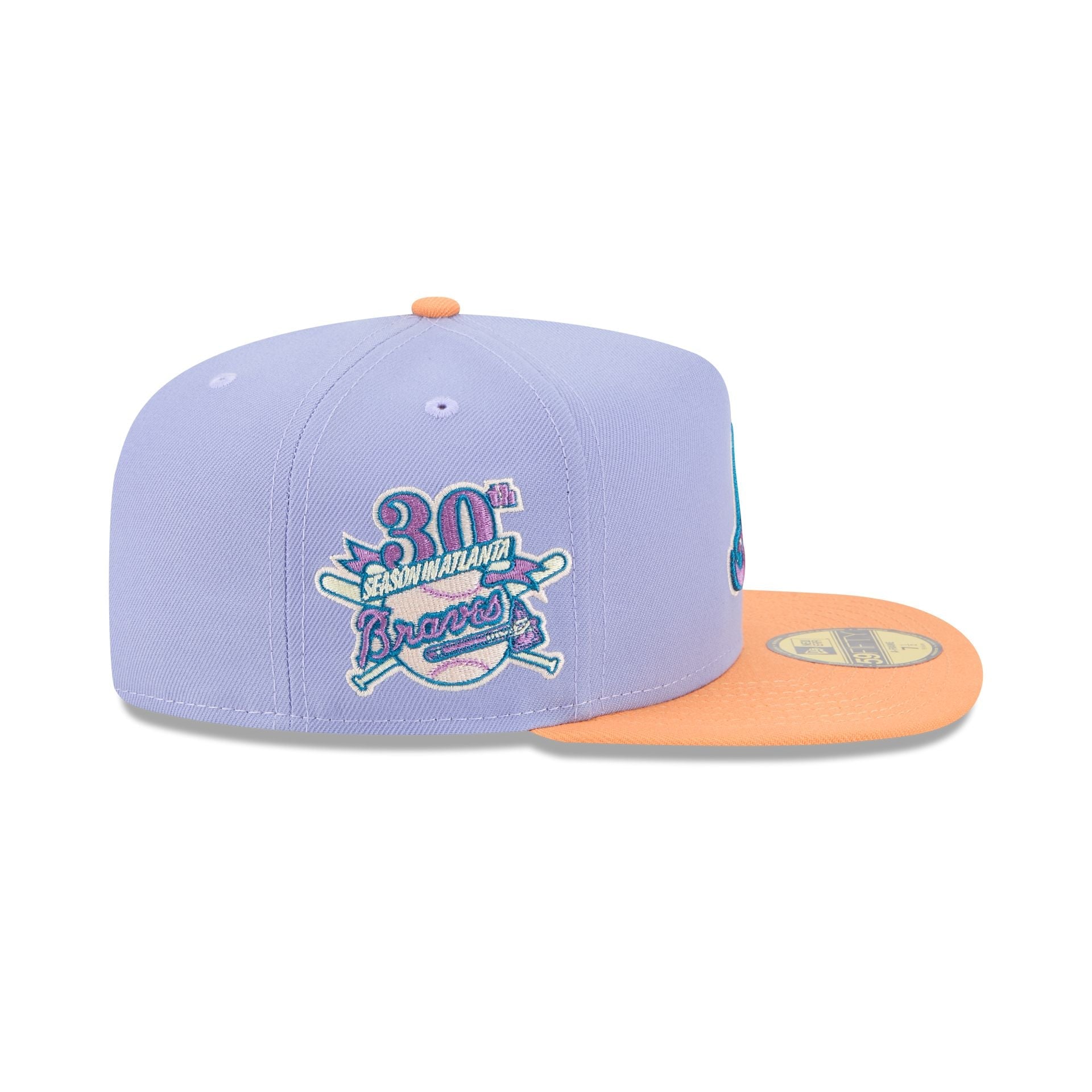 Atlanta Braves Lavender 59FIFTY A-Frame Fitted Hat