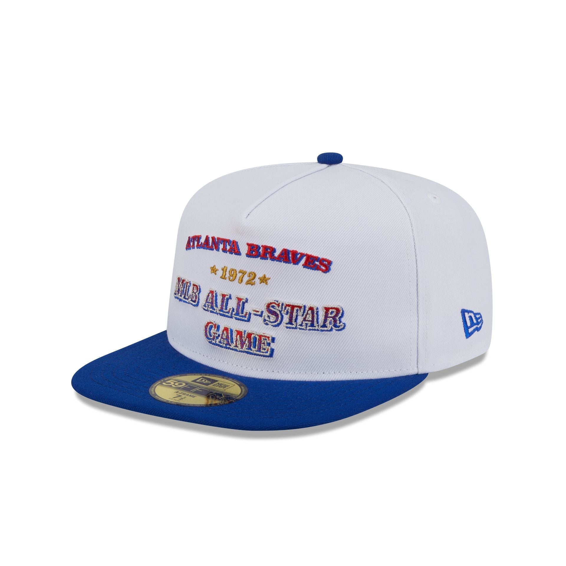 Atlanta Braves Summer Derby White 59FIFTY A-Frame Fitted Hat