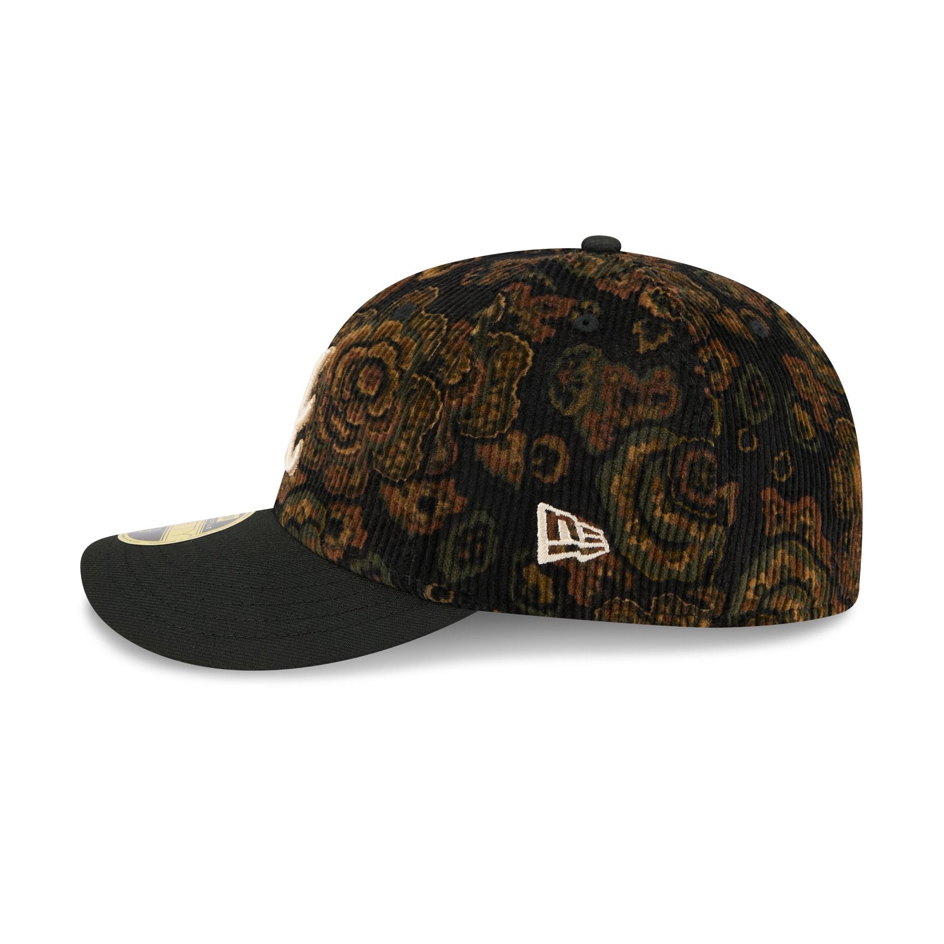 Atlanta Braves Three Looms Floral Cord Low Profile 59FIFTY Fitted Hat