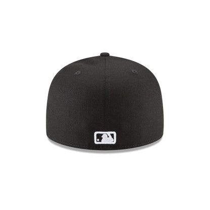 Boston Red Sox Black and White Basic 59FIFTY Fitted Hat